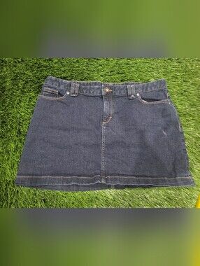Patagonia Dark Blue Denim Mini Skirt - Classic A-Line Style